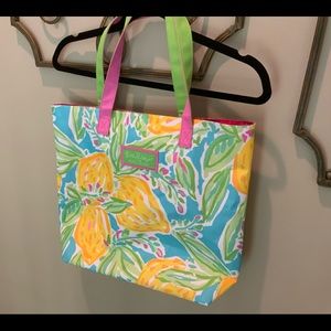 NEW COLORFUL LILY PULITZER CANVAS TOTE BAG